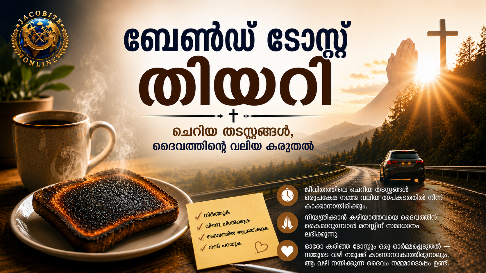 ദൈവ പരിപാലനവും നമ്മുടെ നിരാശകളും: ‘ബേൺഡ് ടോസ്റ്റ്’ തിയറിയിലൂടെ ജീവിതത്തെ കാണുന്ന ഒരു ക്രിസ്തീയ വീക്ഷണം