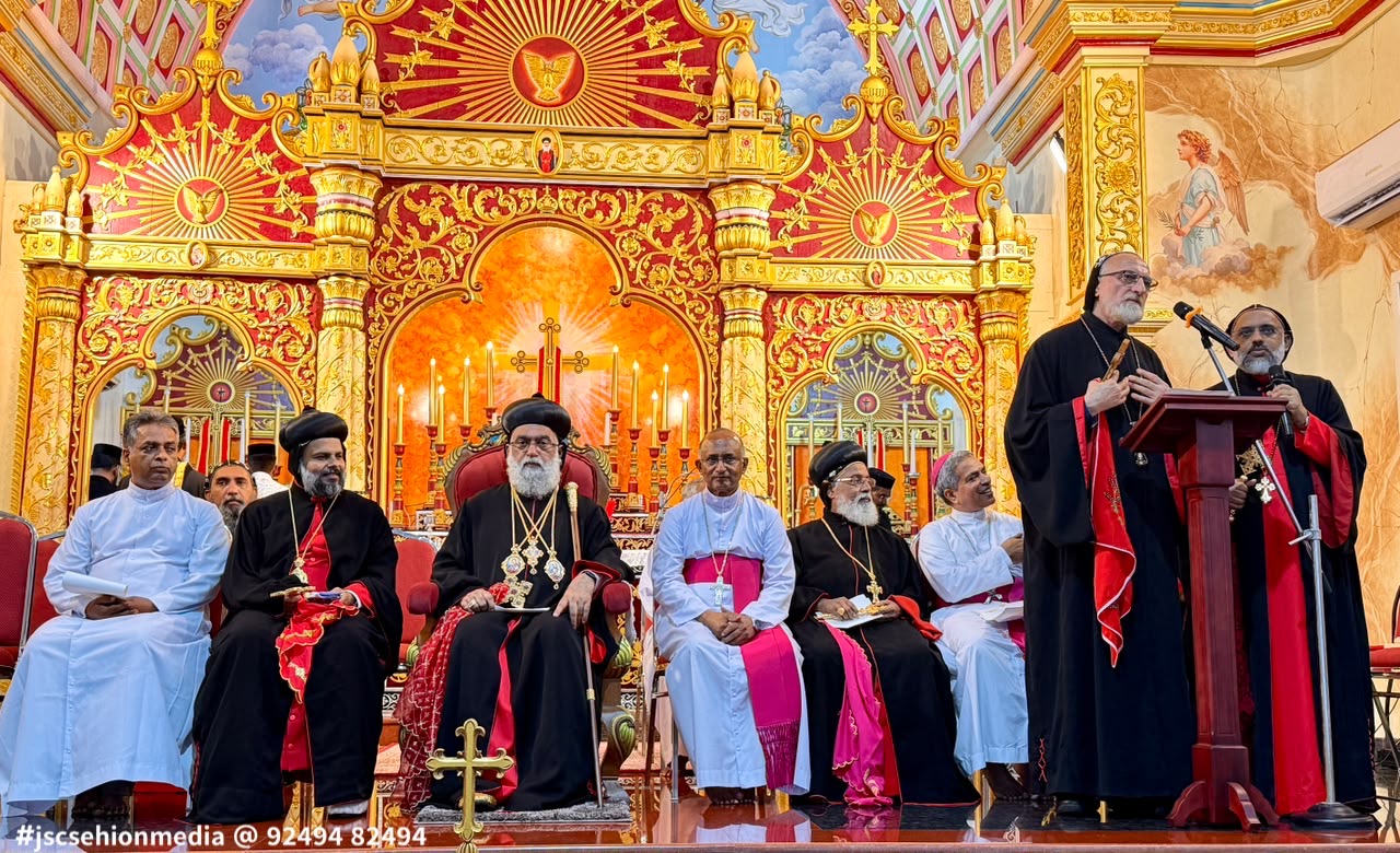 മെത്രാഭിഷേകത്തിന് പിന്നാലെ അനുമോദന സമ്മേളനം; നവാഭിഷിക്തൻ മോർ ഗ്രിഗോറിയോസ് ഗബ്രിയേലിനെ അനുമോദിച്ചു.