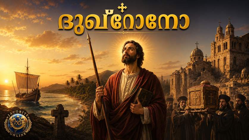 ജൂലൈ 3 - മാർത്തോമാ ശ്ലീഹായുടെ ദുഖ്റോനോ  ഒരു ചരിത്ര പഠനം