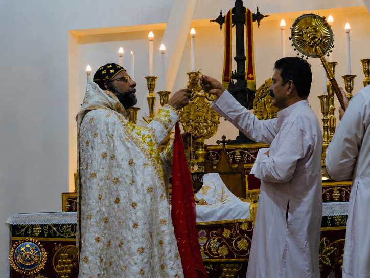 തിരുവനന്തപുരം മേഖലയുടെ പ്രഥമ മെത്രാപ്പോലീത്തയായി സ്ഥാനമേൽക്കുന്ന ഡോ. മോർ തെയോഫിലോസ് കുര്യാക്കോസ് മെത്രാപ്പോലീത്ത കത്തീഡ്രലിൽ വിശുദ്ധ കുർബാന അർപ്പിച്ചു