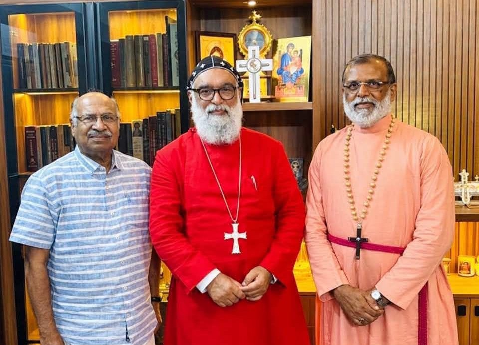 സഭാസൗഹൃദം ഊട്ടിയുറപ്പിക്കാൻ ചർച്ച; ശ്രേഷ്ഠ കാതോലിക്കാ ബാവയെ സന്ദർശിച്ച് സി.എസ്.ഐ. മധ്യകേരള ബിഷപ്പ്