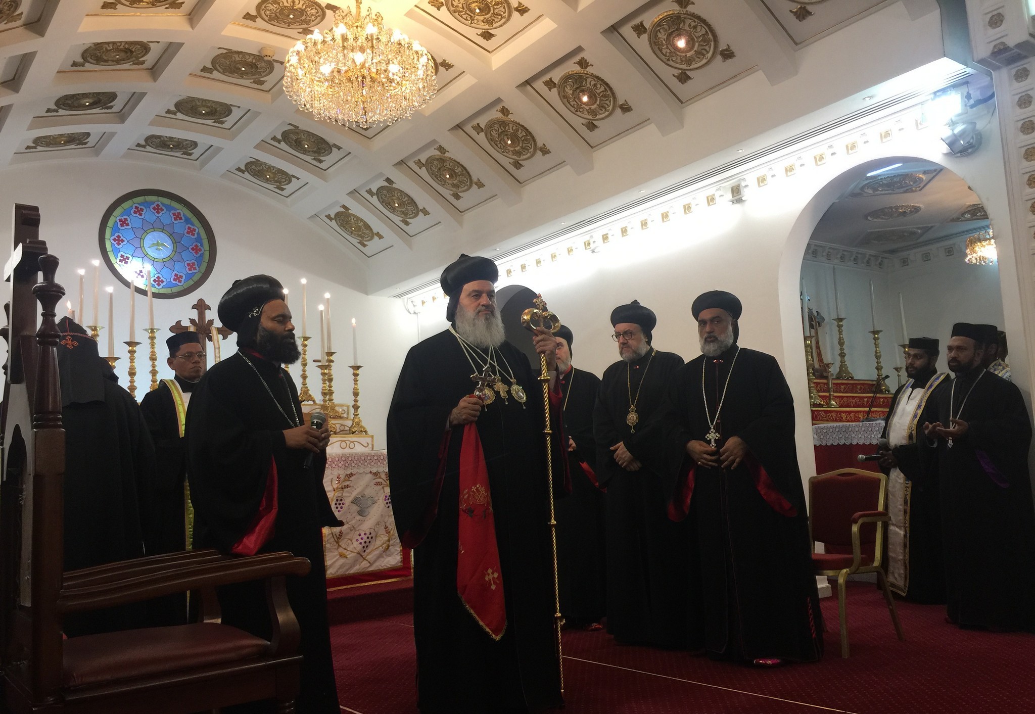 His Holiness Patriarch was received at St. Ignatius Syriac Jacobite in Dubai.