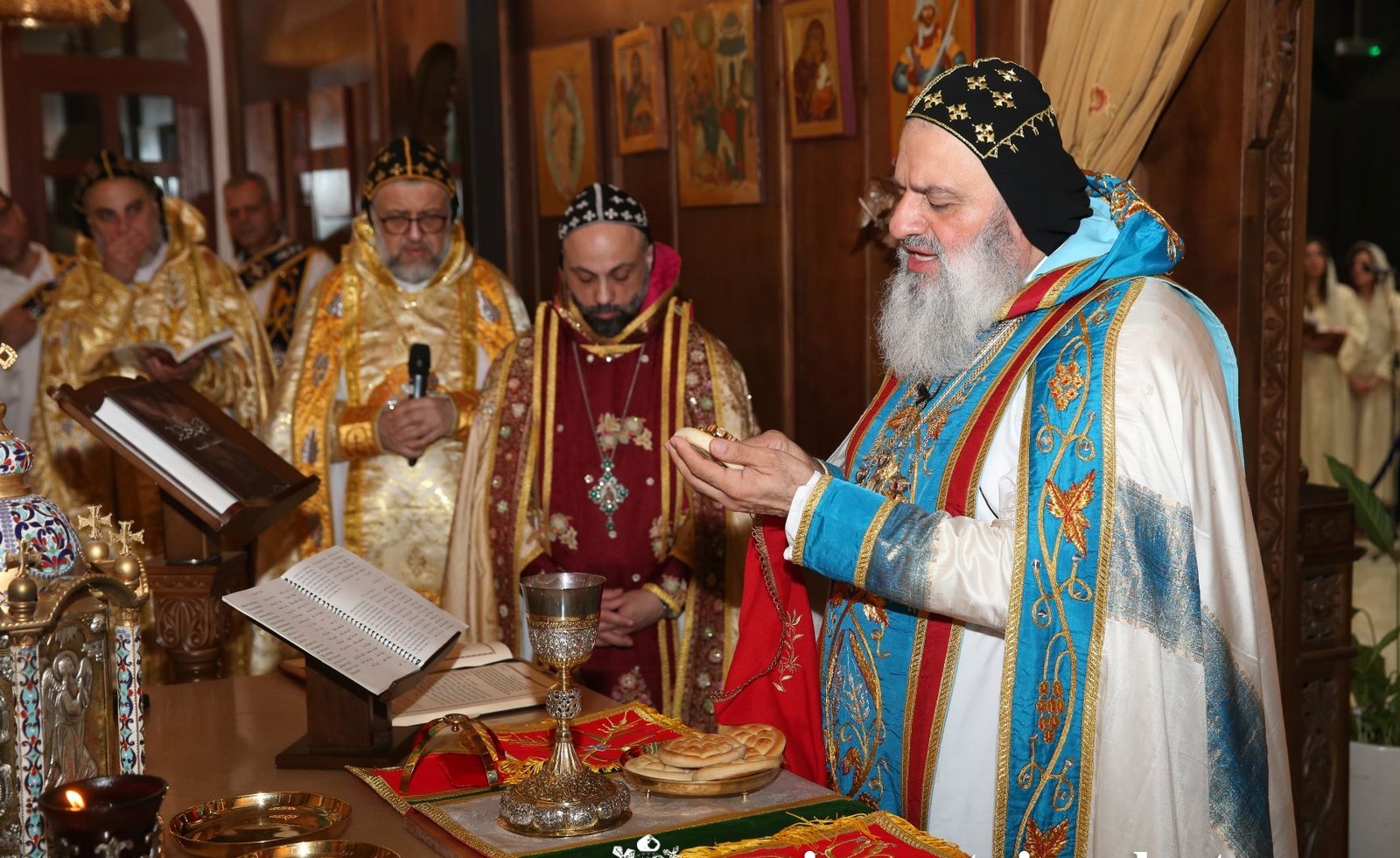 His Holiness Patriarch celebrated the Holy Qurobo for Syriac Orthodox Parishes in UAE.