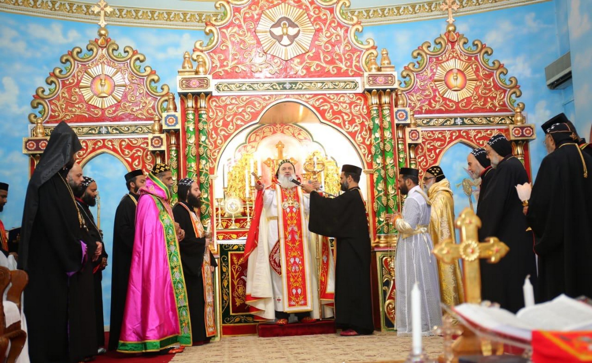 His Holiness Patriarch Celebrated the Holy Qurobo at St. Mary Cathedral in Sharjah, U.A.E.