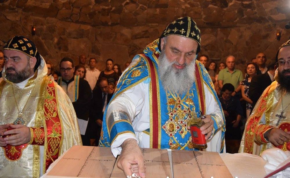 Consecrated the altar of the Virgin Mary at Maarat Saydnaya.
