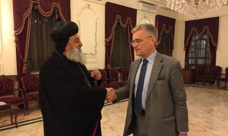 His Holiness Patriarch received His Excellency Mr. Peter Semneby.