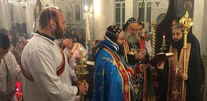 His Holiness Patriarch presided over the Holy Qurobo of Christmas at St. Georges Patriarchal Cathedral in Bab Touma, Damascus.